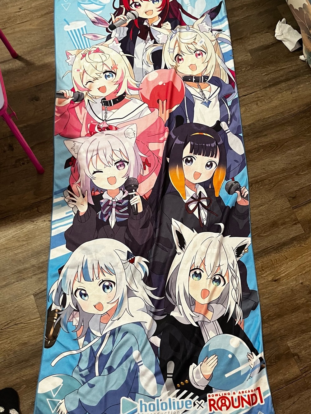 Rare Official Hololive production Round1 Japan Collaboration Towel 2019.NWT